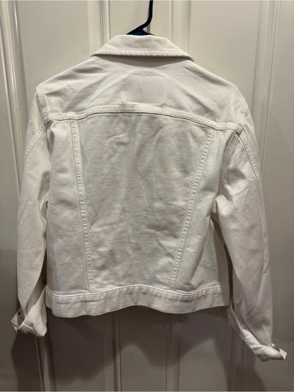 Calvin Klein Classic Denim Trucker Jacket Optic White Sz L Retail Price $109.00 - Picture 14 of 15